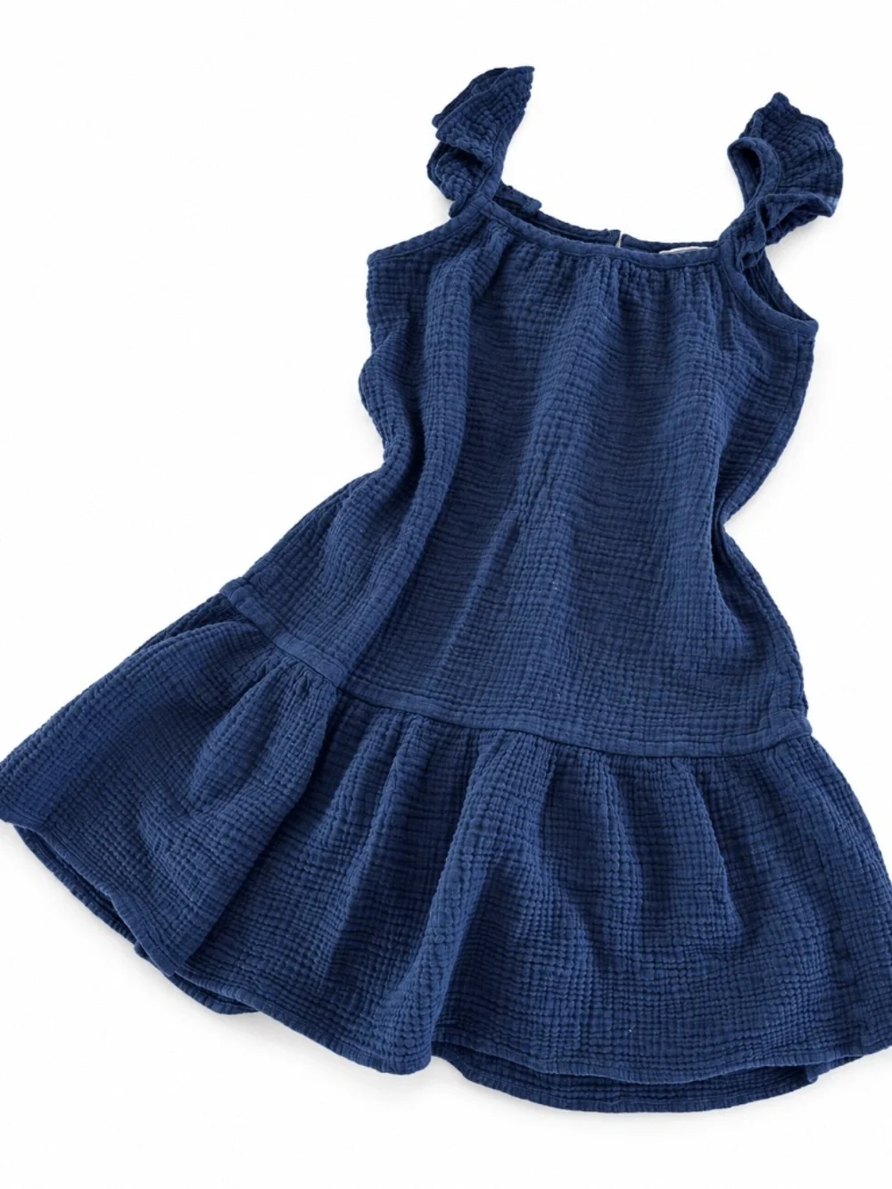Petite Plume Girls Navy Cotton Gauze Celeste Nightgown Dress Size 7